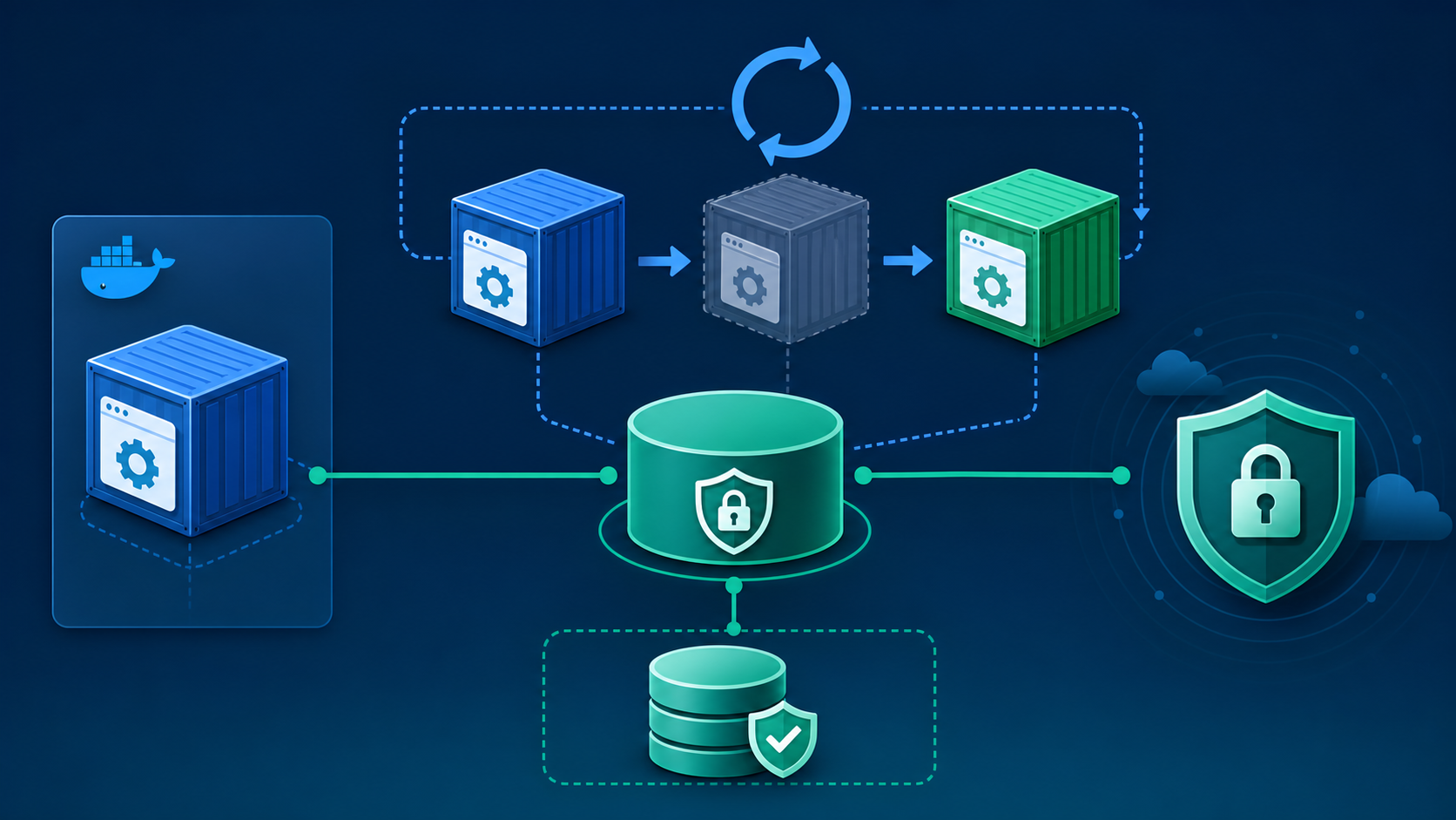 Docker 容器更新与持久化数据备份图