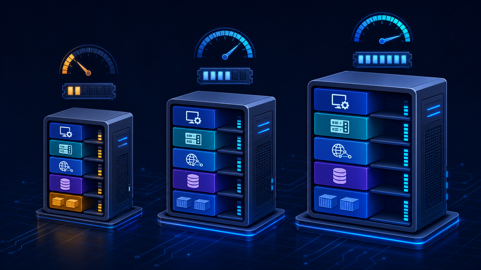 1GB、2GB、4GB VPS 的系统、面板、数据库和应用内存预算工作台