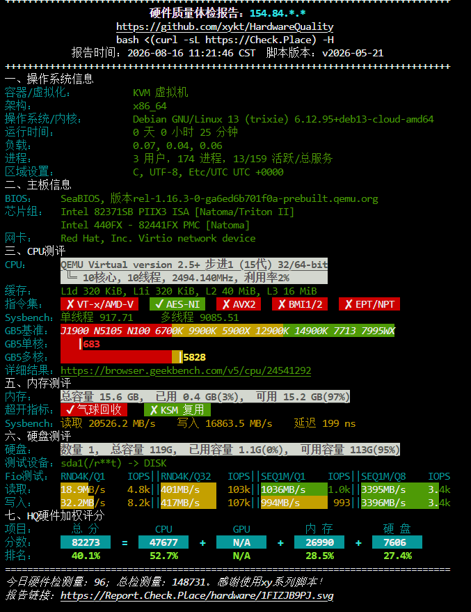 154.84.56.133硬件质量体检报告