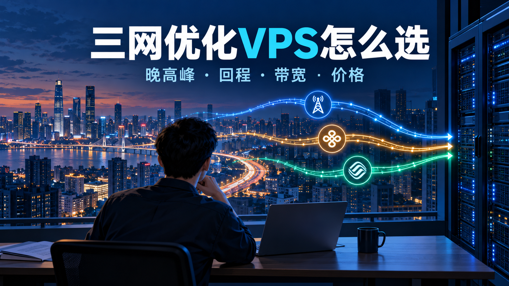 三网优化VPS选购需要比较晚高峰、回程、带宽和价格