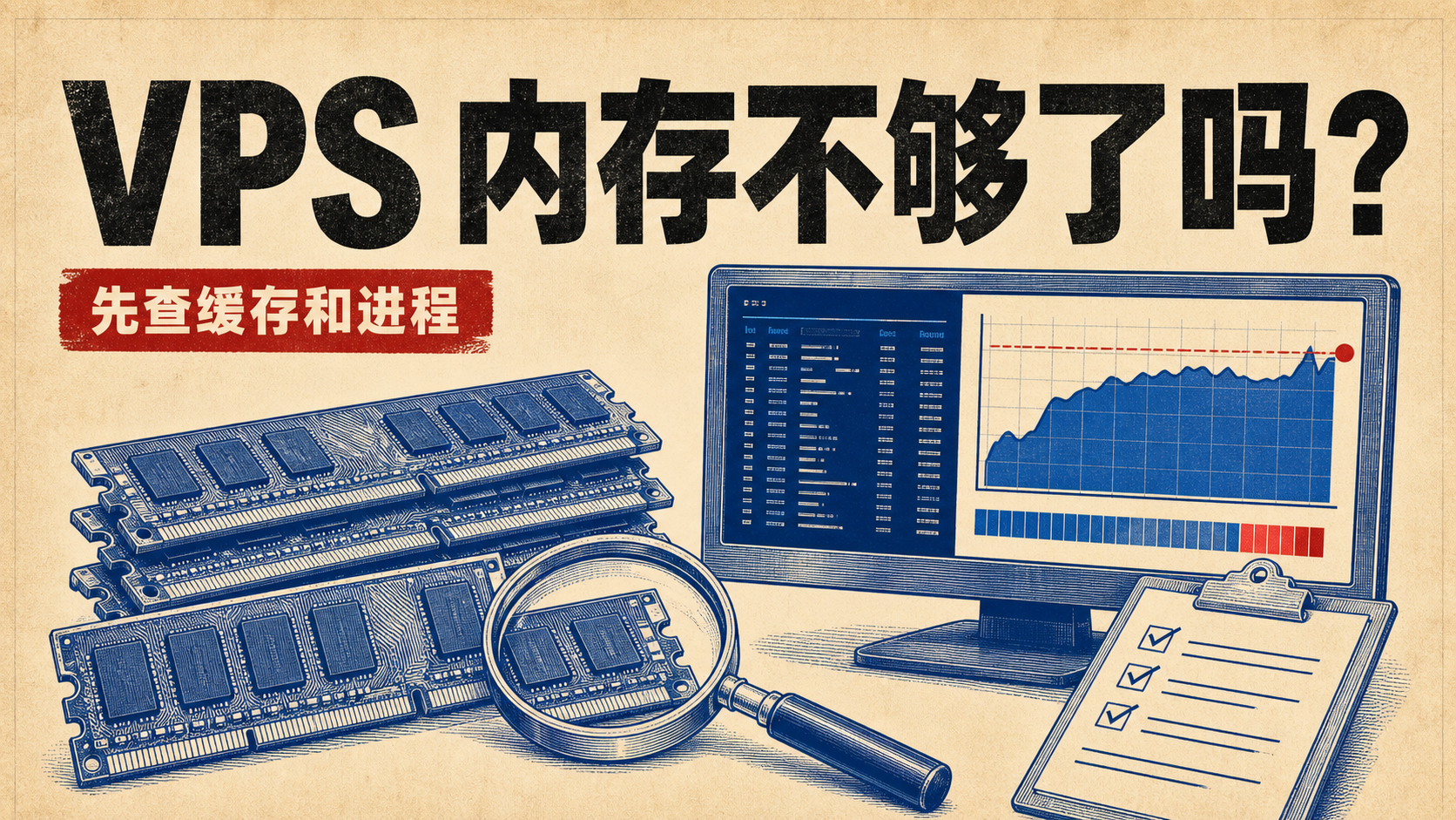 VPS 内存不够了吗？先查缓存和进程，再决定要不要升级封面图